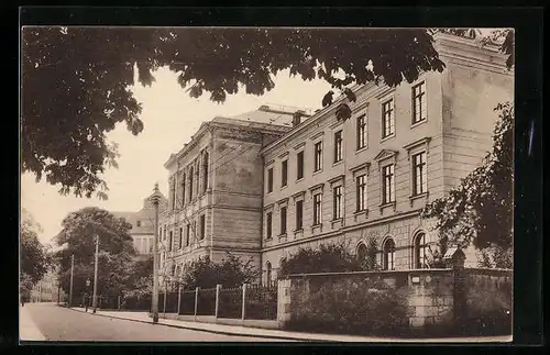 AK Freiberg i. Sa., Strasse am Gymnasium Albertinum