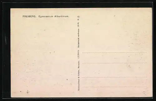 AK Freiberg i. Sa., Strasse am Gymnasium Albertinum