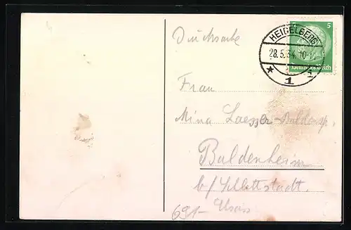 AK Heidelberg, Partie am Victoria Hotel