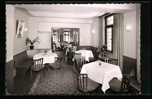 AK Nassau, Gasthaus Weinstube Piskator, Innenansicht