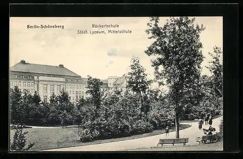 AK Berlin-Schöneberg, Rückertschule, Städtisches Lyzeum, Mittelschule