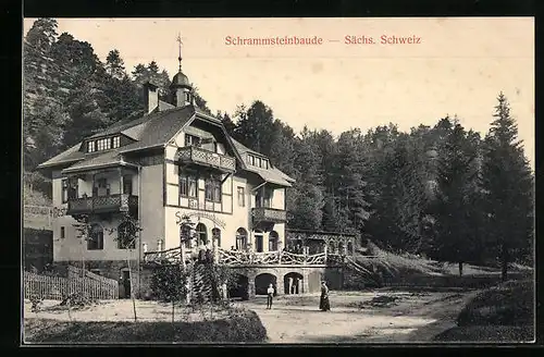 AK Bad Schandau, Gasthaus Schrammsteinbaude