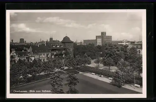 AK Oberhausen, Blick zum Rathaus