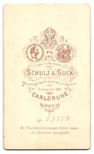 Fotografie Schulz & Suck, Carlsruhe, Langestrasse 227, Bürgerliche Dame mit geflochtenen Haaren