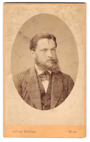 Fotografie Julius Gertinger, Wien, Margarethenstr. 28, Bürgerlicher Herr mit Vollbart
