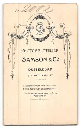 Fotografie Samson & Co., Düsseldorf, Schadowstr. 77, Junge Dame mit Hochsteckfrisur