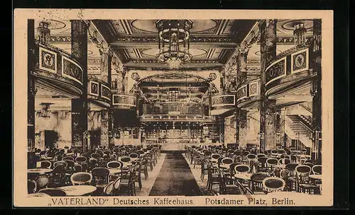 AK Berlin, Café Vaterland am Potsdamer Platz, Innenansicht