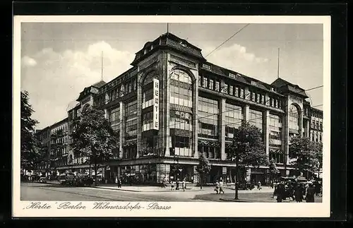AK Berlin, Hertie Kaufhaus in der Wilmersdorfer Strasse