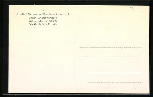 AK Berlin, Kaufhaus Hertie, Wilmersdorfer Strasse