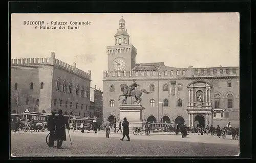 AK Bologna, Palazzo Comunale e Palazzo dei Notai, Strassenbahn