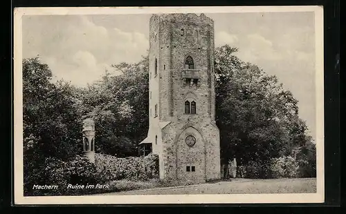 AK Machern, Ruine im Park