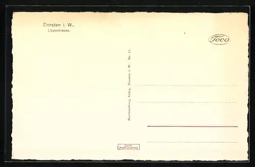 AK Dorsten i. W., Lippestrasse mit Geschäften
