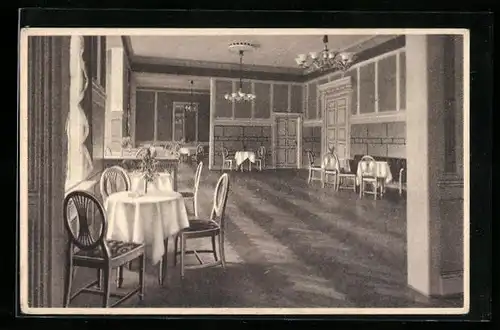 AK Hamburg, Restaurant Herrenhaus, Hammer Park, Unterer Saal