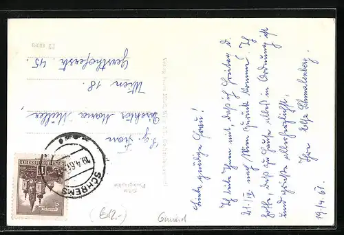 AK Schrems, Strassenpartie, Blick über die Dächer