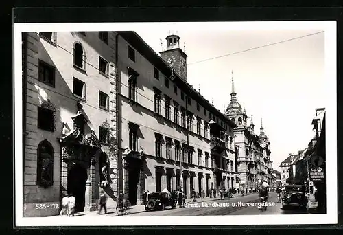 AK Graz, Landhaus u. Herrengasse