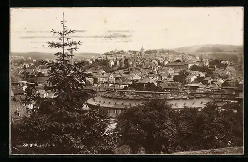 AK Siegen, Teilansicht mit Blick nach der Altstadt