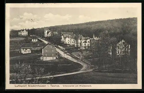 AK Niedernhausen i. Taunus, Luftkurort, Villenviertel am Waldesrand