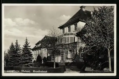 AK Schopfheim /Baden, Krankenhaus mit Vorgarten