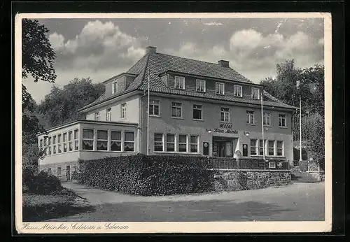 AK Edersee bei Waldeck /Edersee, Hotel-Pension Haus Meinke, Vorderansicht