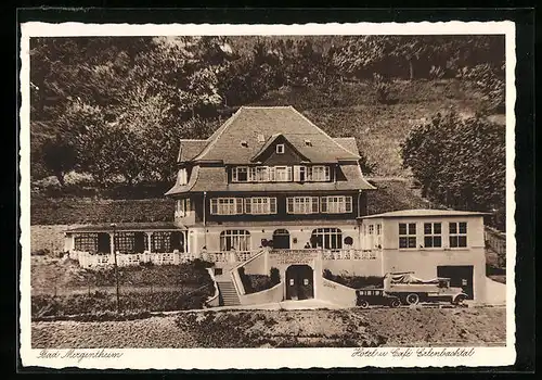 AK Bad Mergentheim, Hotel und Cafe Erlenbachtal