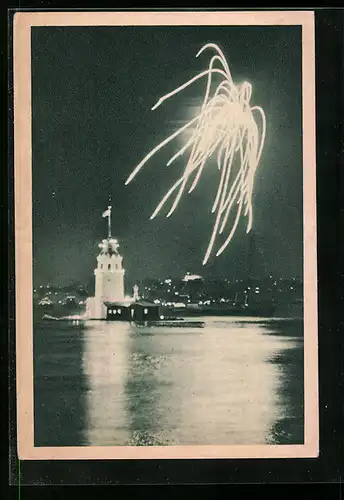 AK Istanbul, Leander`s Tower at night