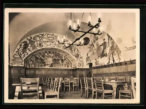 AK Breslau, Schweidnitzer Keller im Rathaus, Ratsherrnstübel