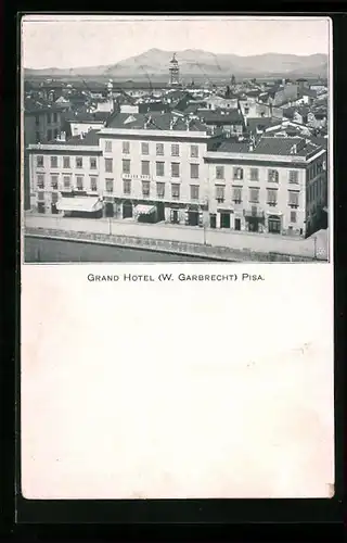 AK Pisa, Das Grand Hotel von W. Garbrecht