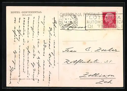 AK Milano, Hotel Continentale