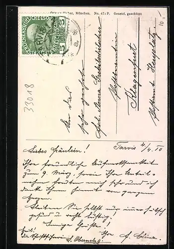 AK Ober-Tarvis, Ortsansicht aus der Vogelschau