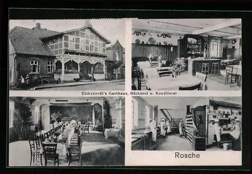 AK Rosche, Eickenrodt`s Gasthaus, Bäckerei und Konditorei
