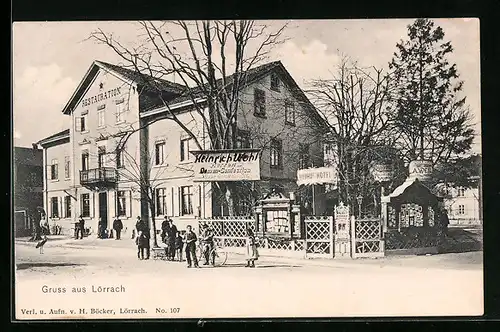 AK Lörrach, Bahnhof-Hotel Heinrich Wohl