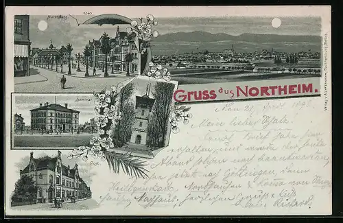 Mondschein-Lithographie Northeim, Marktplatz, Seminar, Post