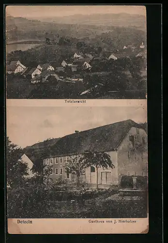 AK Detzeln, Gasthaus v. J. Hierholzer, Totalansicht