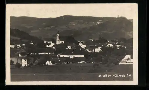 AK St. Veit im Mühlkreis, Fernblick auf den Ort