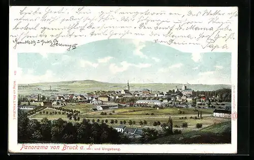 AK Bruck a. L., Panorama der Ortschaft