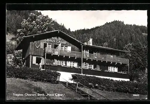 AK Tragöss-Oberort, Pension Haus Cäsar