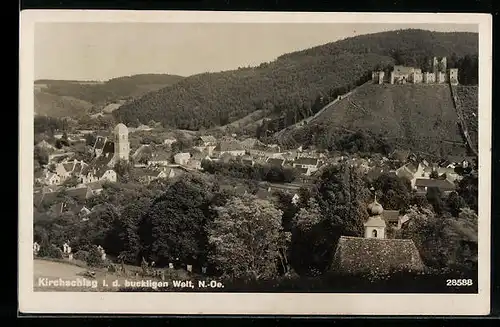 AK Kirchschlag i. d. buckligen Welt, Luftbild des Ortes