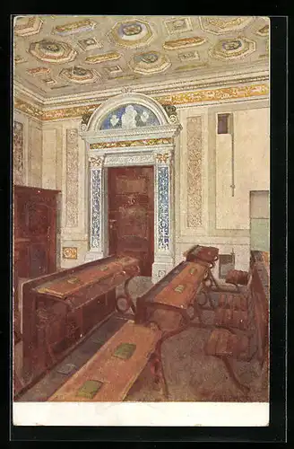 AK Berndorf, Schulzimmer im römischen Renaissance-Stil