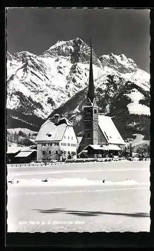 AK Alm, Ortsansicht gegen das Steinerne Meer