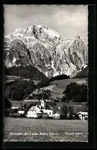 AK Leogang, Ortsansicht gegen Birnhorn