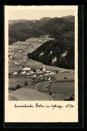 AK Rohr im Gebirge, Gesamtansicht mit Umgebung aus der Vogelschau