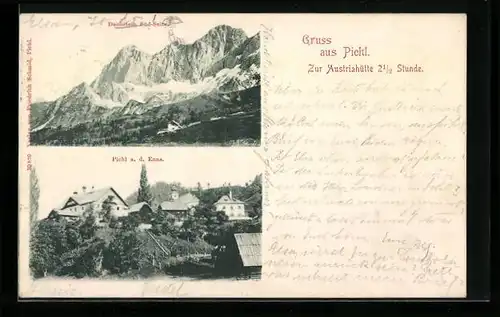 AK Pichl a. d. Enns, Dachstein Süd-Seite, Ortspartie