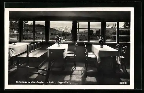 AK Weissenbach /Triesting, Innenraum der Gastwirtschaft Jagasitz