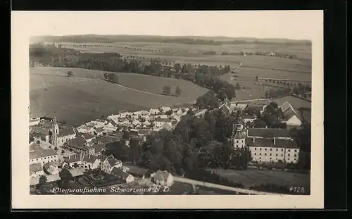 AK Schwarzenau, Teilansicht, Fliegeraufnahme