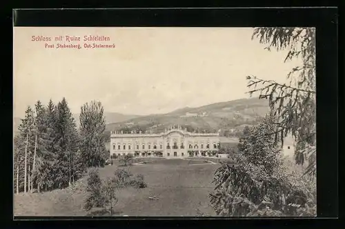 AK Stubenberg, Schloss mit Ruine Schieleiten