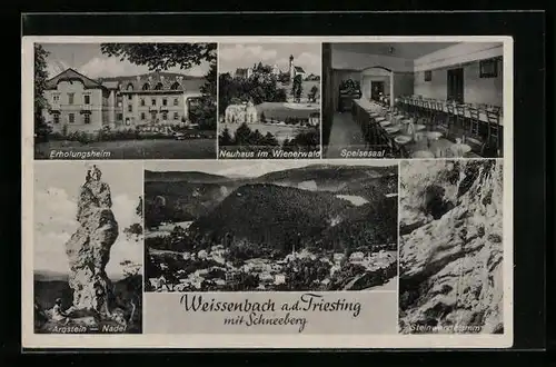 AK Weissenbach a.d. Triesting, Erholungsheim, Neuhaus im Wienerwald, Argstein - Nadel