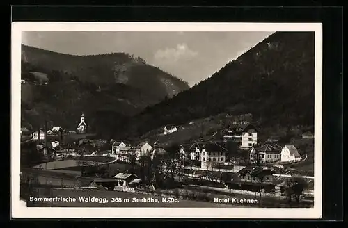 AK Waldegg, Hotel Kuchner und Ortsansicht