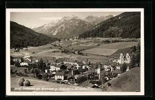 AK Steinach am Brenner, Blick gegen Habicht und Kirchdachspitze