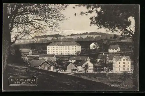 AK Feldkirch, Ortspartie mit St. Antoniushaus