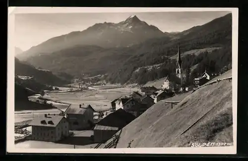 AK Sölden, Sonniger Anblick des Ortes